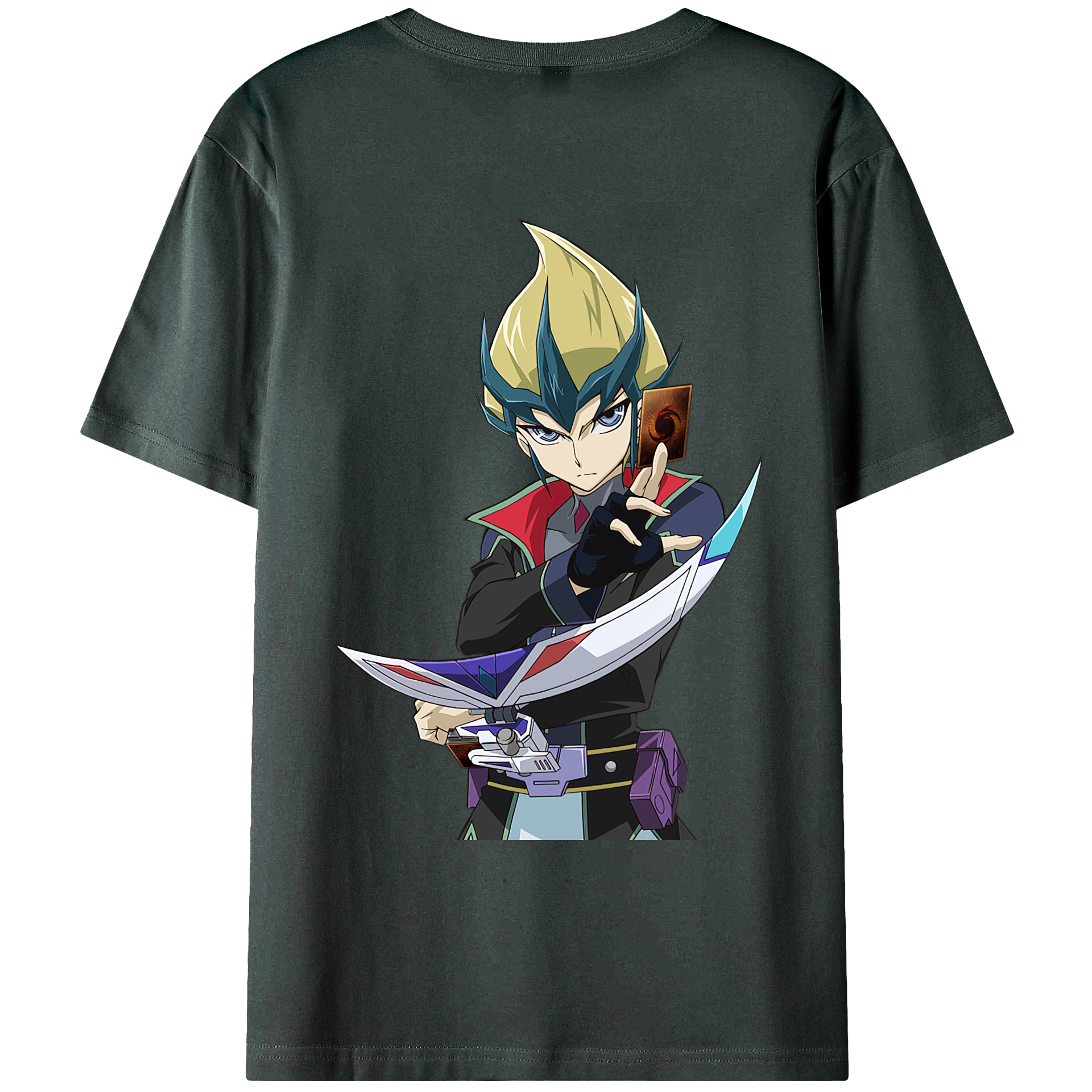 （画像用） 遊☆戯☆王 Yu-Gi-Oh! 綿100％ メンズ半袖Tシャツ（バックプリント） 通気性